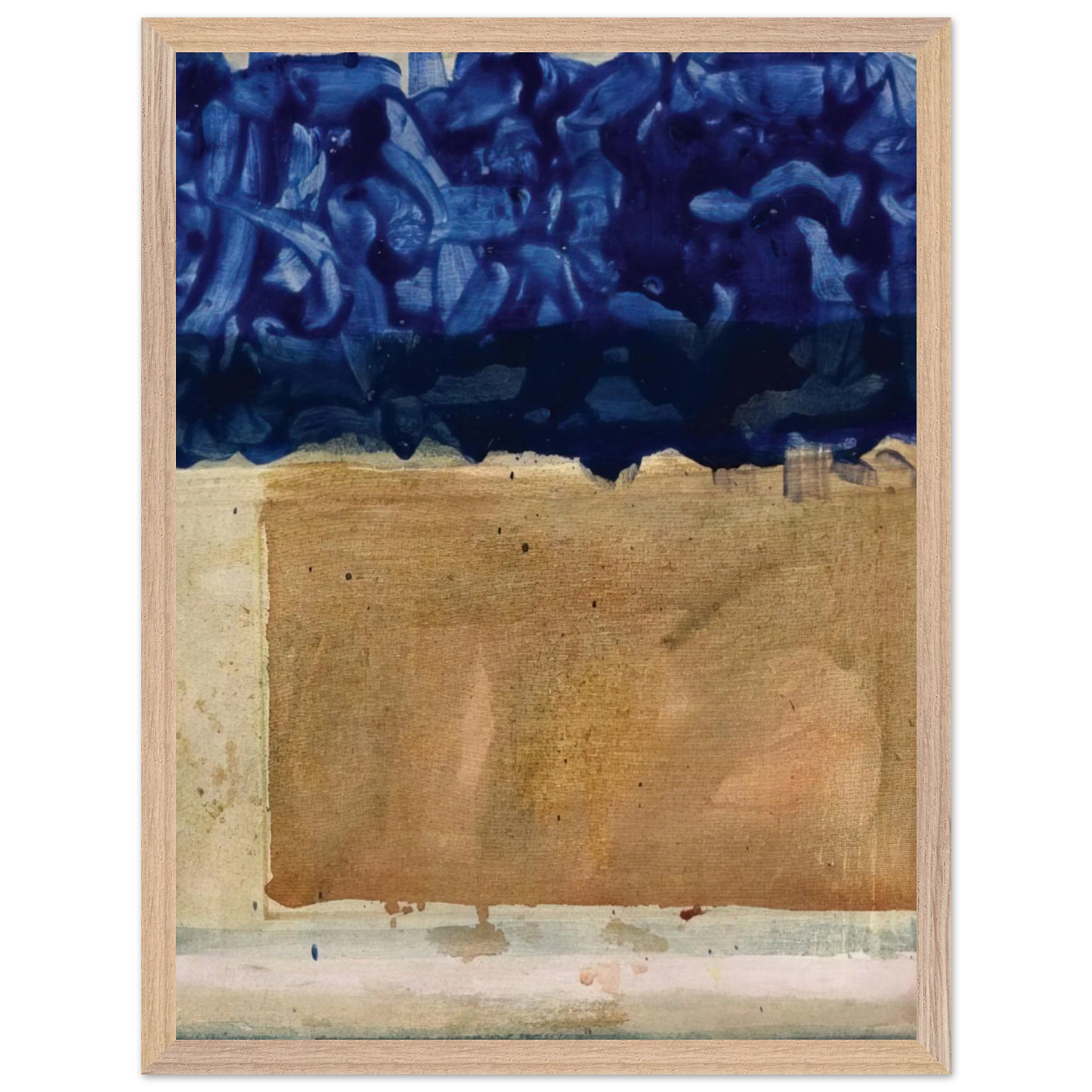 Helen Frankenthaler - Shoreline - 1952 Wall art - 50x70 cm / 20x28 inches - Premium Wooden Framed Poster With Fine Art Paper - Wood frame