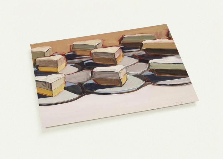 Cut Meringues - 1961 By Wayne Thiebaud Pack of 10 Post Cards | Wayne Thiebaud Post Cards | A6 (10.5 x 14.8 cm) - 4.1 x 5.8 inches