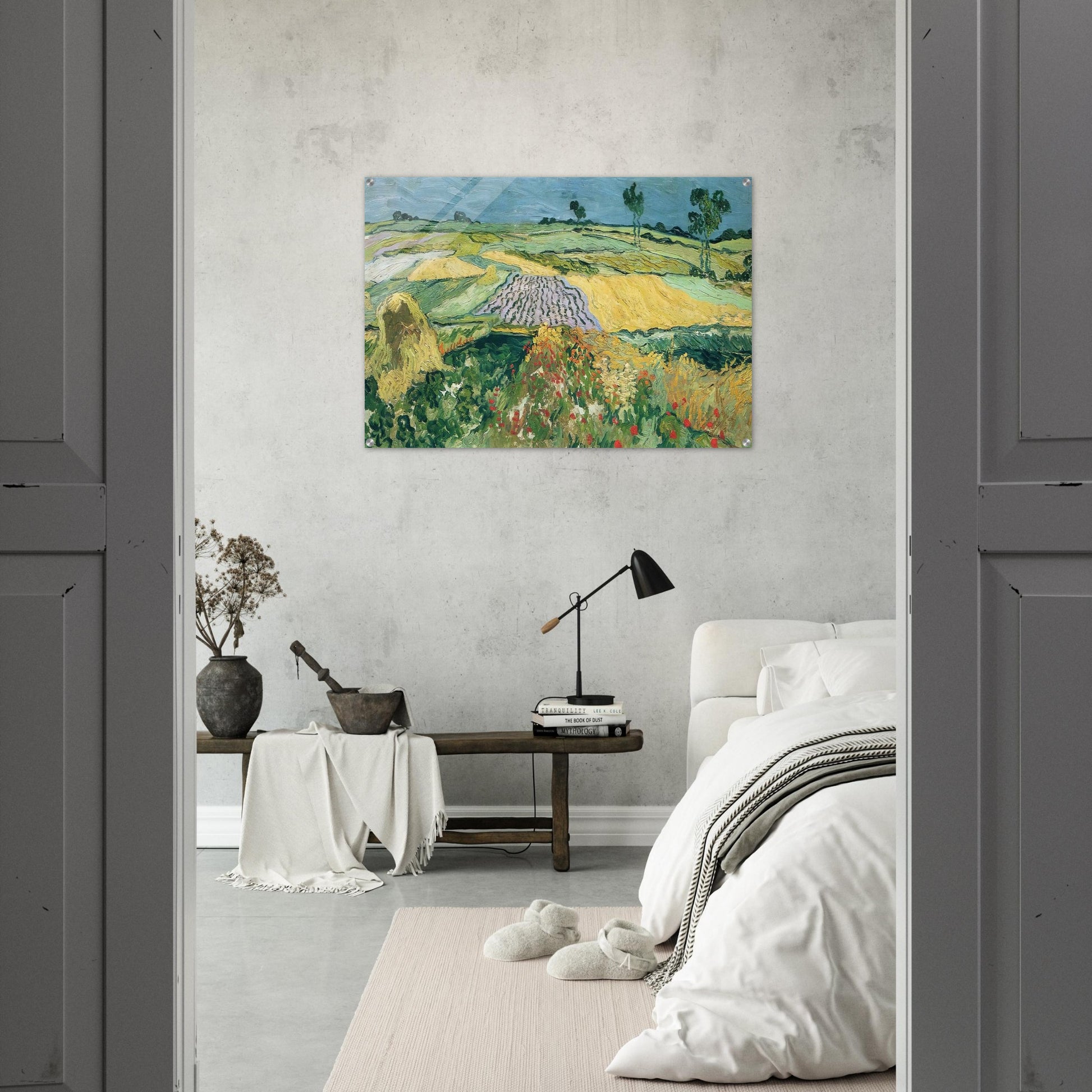 Wheatfields - Vincent van Gogh Acrylic Print - 70x100 cm / 28x40″ inches