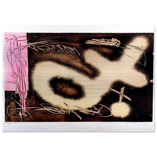 EL P NDULO INM VIL I 1982 - Antoni Tapies Brushed Aluminum Print - 70x100 cm / 28x40 inches | Antoni Tapies Aluminum Print | Antoni Tapies Prints