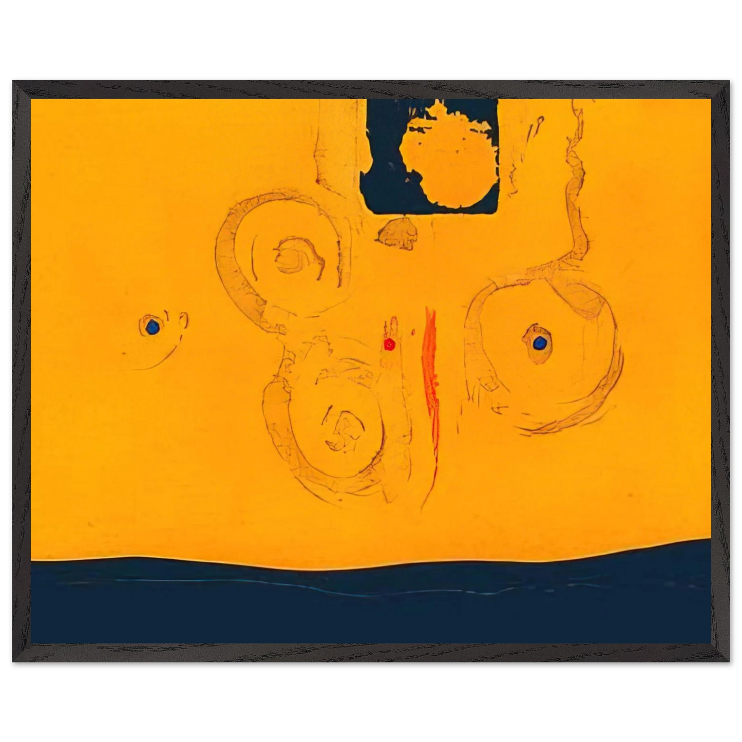Helen Frankenthaler - Plaza Real - 1988 Wall art - A3 (29.7 x 42  cm) - Premium Wooden Framed Poster With Fine Art Paper - White frame