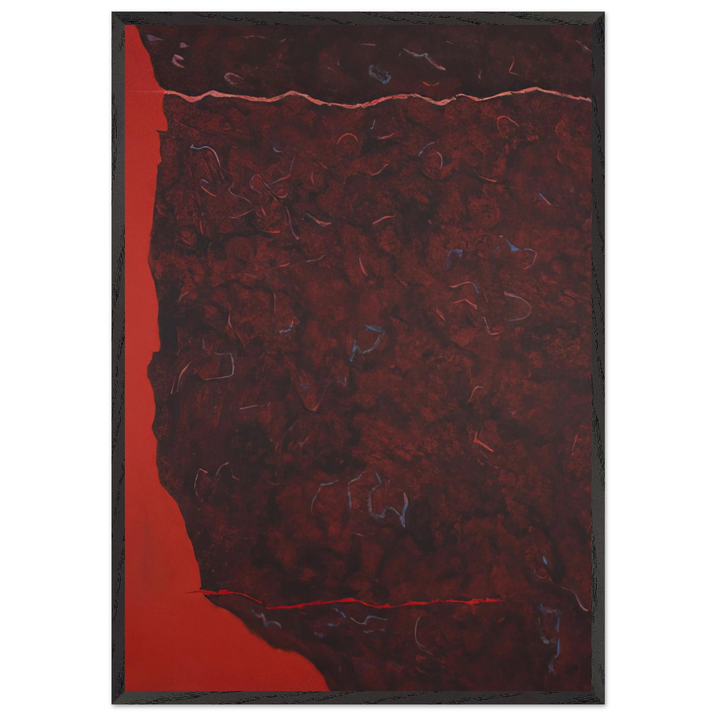 Edge of Burning Brush - 1986 - Theodoros Stamos Framed Art Print – Black Wooden Frame - Default Title - -Framed Art Print