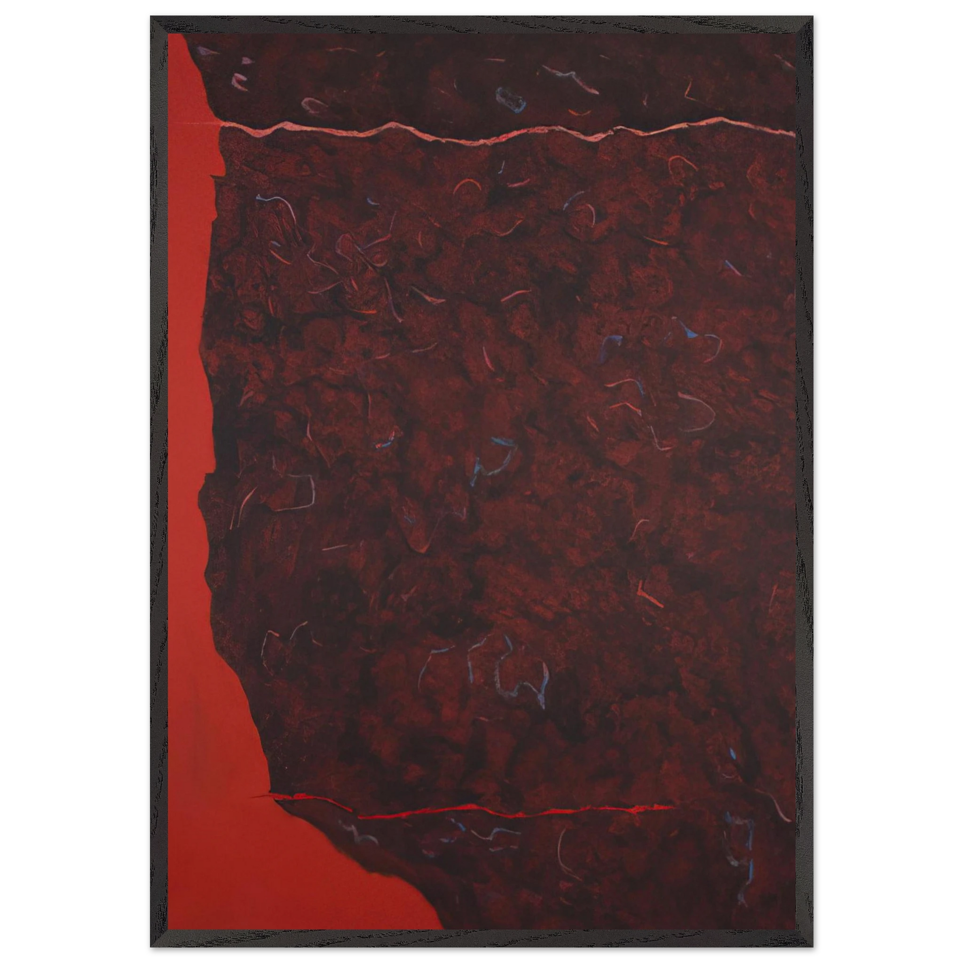 Edge of Burning Brush - 1986 - Theodoros Stamos Framed Art Print – Black Wooden Frame - Default Title - -Framed Art Print