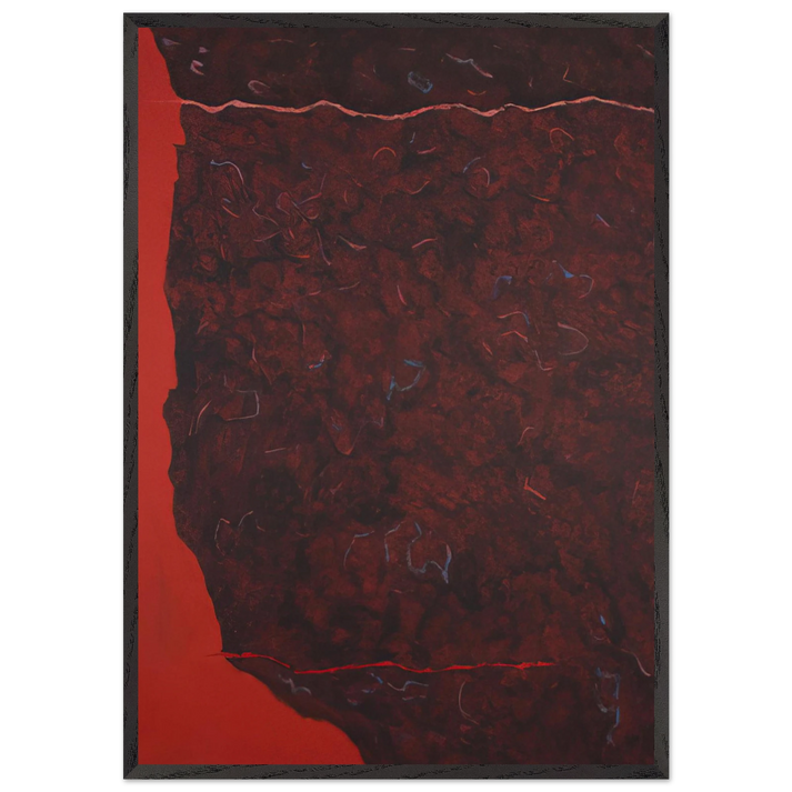 Edge of Burning Brush - 1986 - Theodoros Stamos 70x100 cm / 28x40 inches Framed Art Print – Black Wooden Frame