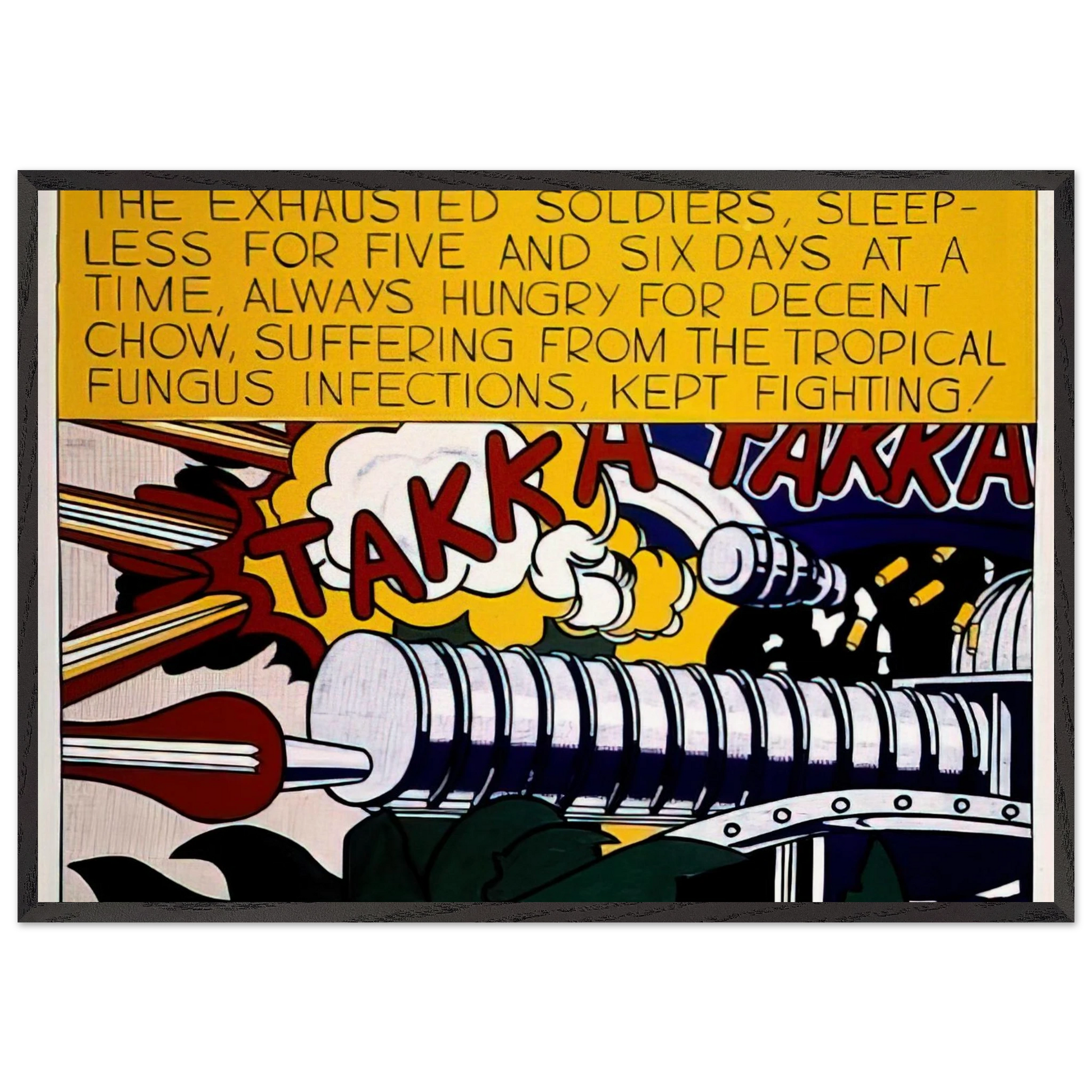 TAKKA TAKKA 1962 - Roy Lichtenstein Framed Art Print – Black Wooden Frame - Default Title - -Framed Art Print