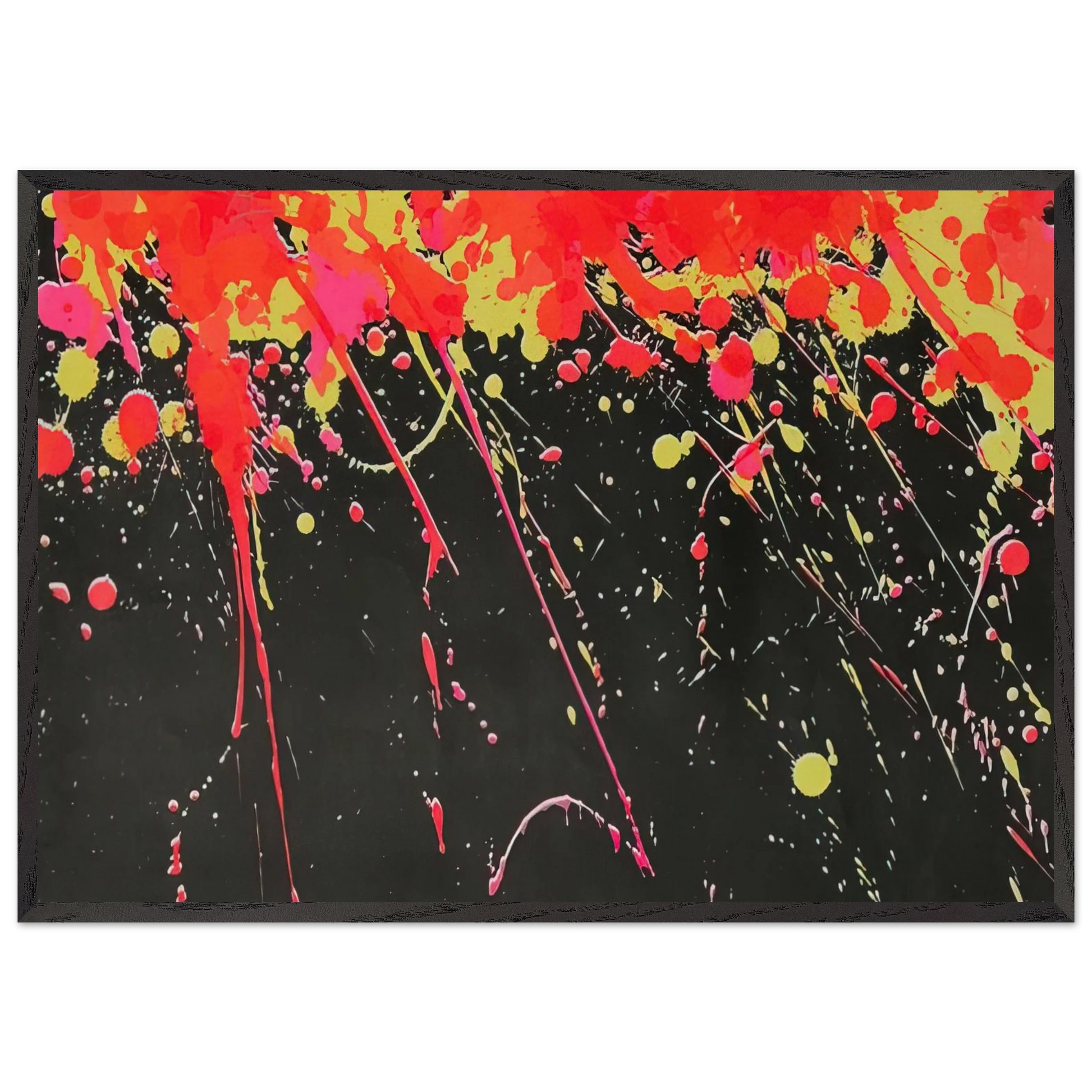 Fireworks - 1973 - Walasse Ting Framed Art Print – Black Wooden Frame - Default Title - -Framed Art Print