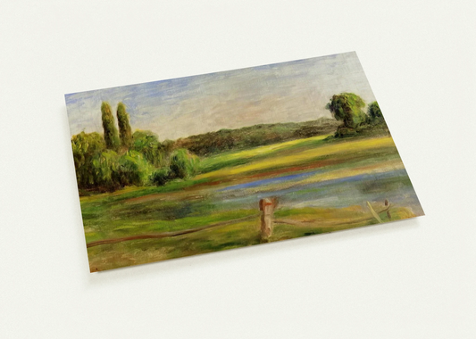 Landscape with Fence By Pierre-Auguste Renoir Pack of 10 Post Cards | Pierre-Auguste Renoir Post Cards | A6 (10.5 x 14.8 cm) - 4.1 x 5.8 inches