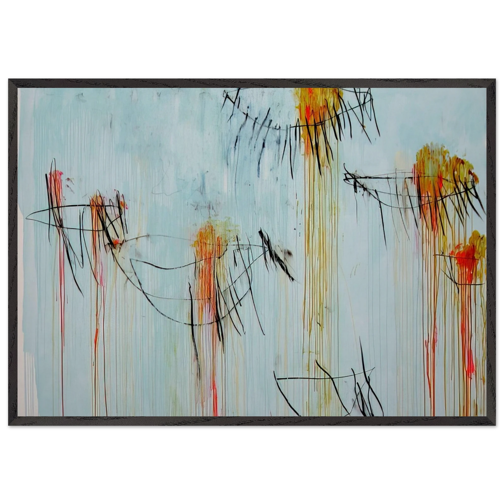 Lepanto Part II - Cy Twombly Framed Art Print – Black Wooden Frame - Default Title - -Framed Art Print