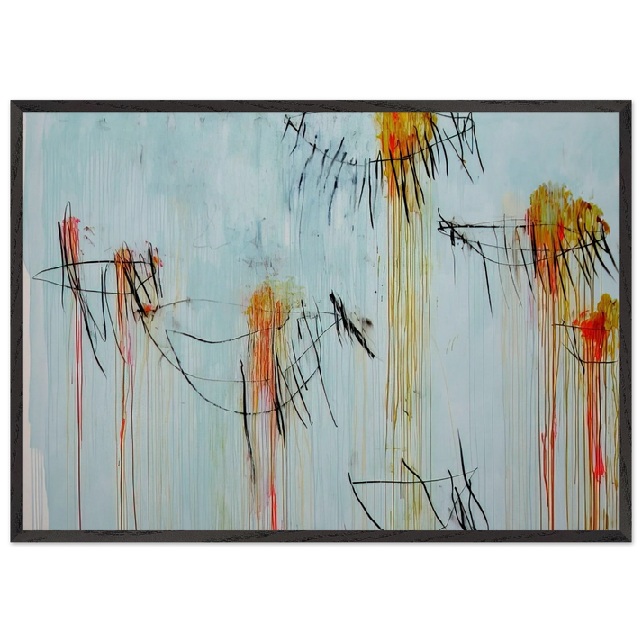 Lepanto Part II - Cy Twombly 70x100 cm / 28x40 inches Framed Art Print – Black Wooden Frame