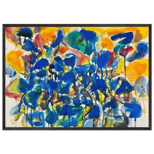 Untitled  SF-56-003  - Sam Francis Framed Art Print – Black Wooden Frame - Default Title - -Framed Art Print