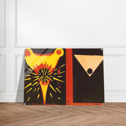 STUDY FOR CHRIST OF ST JOHN OF THE CROSS 1951 - Salvador Dali Acrylic Print - 70x100 cm / 28x40″ inches | Salvador Dali Wall Art | Salvador Dali Prints