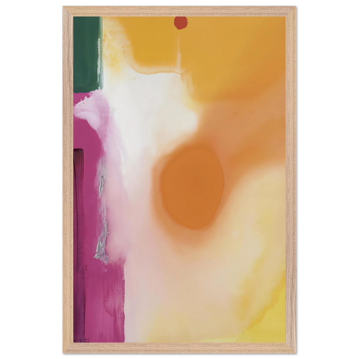 Helen Frankenthaler - Bullseye - 1989 Wall art - 15x20 cm / 6x8 inches - Premium Wooden Framed Poster With Fine Art Paper - White frame
