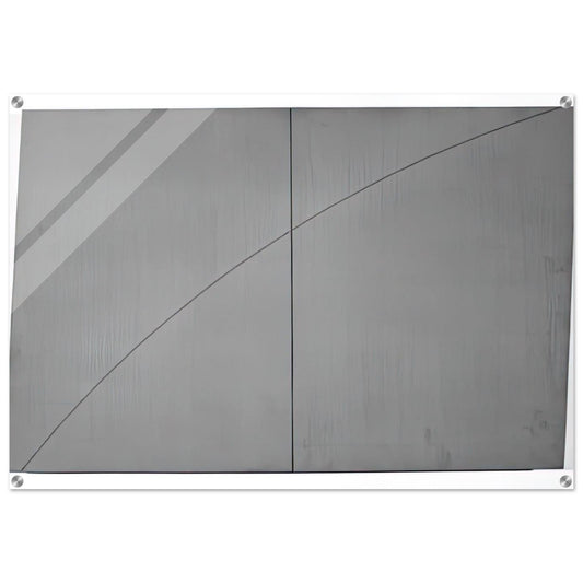 A CURVED LINE WITHIN TWO DISTORTED RECTANGLES 1978 - Robert Mangold Acrylic Print - 70x100 cm / 28x40″ inches