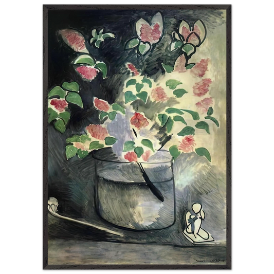 BRANCH OF LILLACS 1914 - Henri Matisse 70x100 cm / 28x40 inches Framed Art Print – Black Wooden Frame