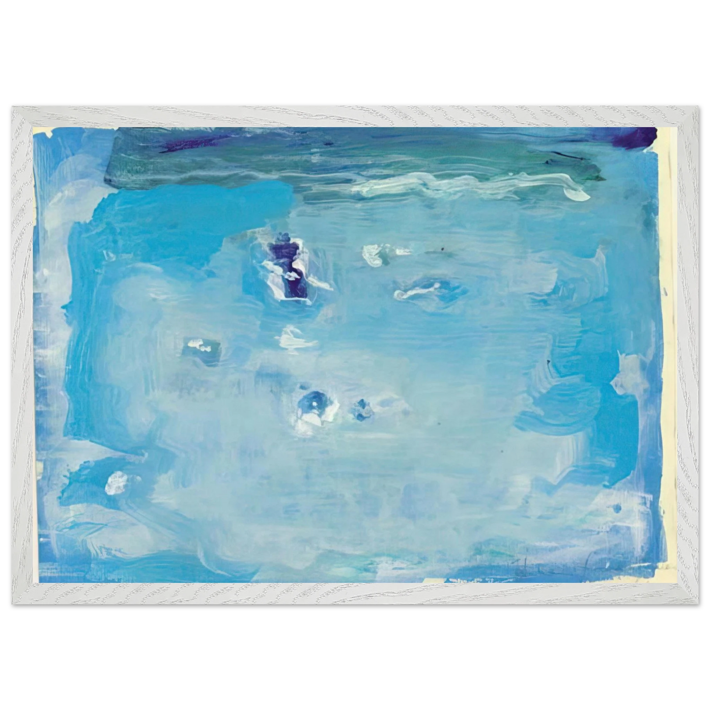 Helen Frankenthaler - Untitled - Color Field Painting, Lyrical Abstraction Wall art - 30x45 cm / 12x18 inches - Premium Wooden Framed Poster With Fine Art Paper - Black frame