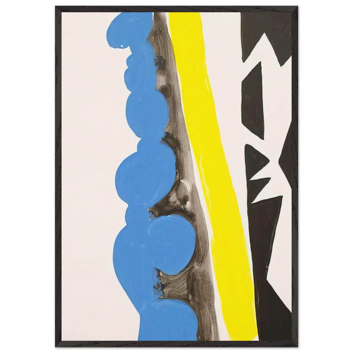 Siebdruck 1967 NOR - 1967 - Ernst Wilhelm Nay 70x100 cm / 28x40 inches Framed Art Print – Black Wooden Frame