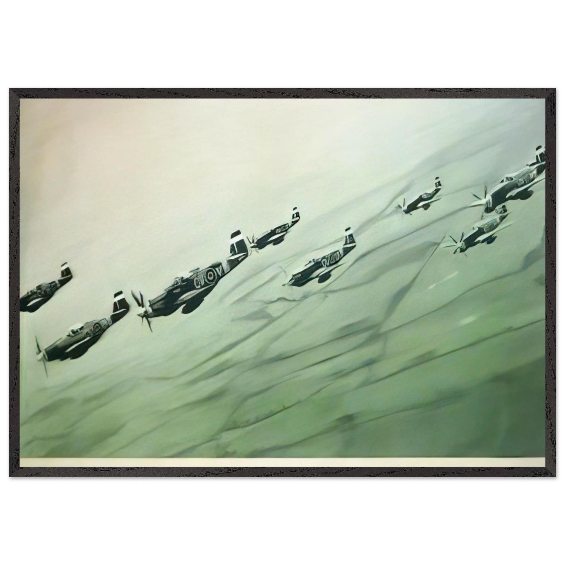 MUSTANG STAFFEL 1964 - Gerhard Richter Framed Art Print – Black Wooden Frame - Default Title - -Framed Art Print