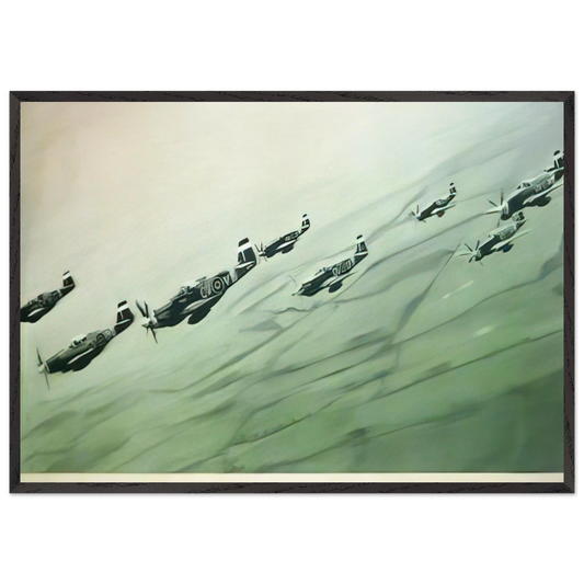 MUSTANG STAFFEL 1964 - Gerhard Richter 70x100 cm / 28x40 inches Framed Art Print – Black Wooden Frame