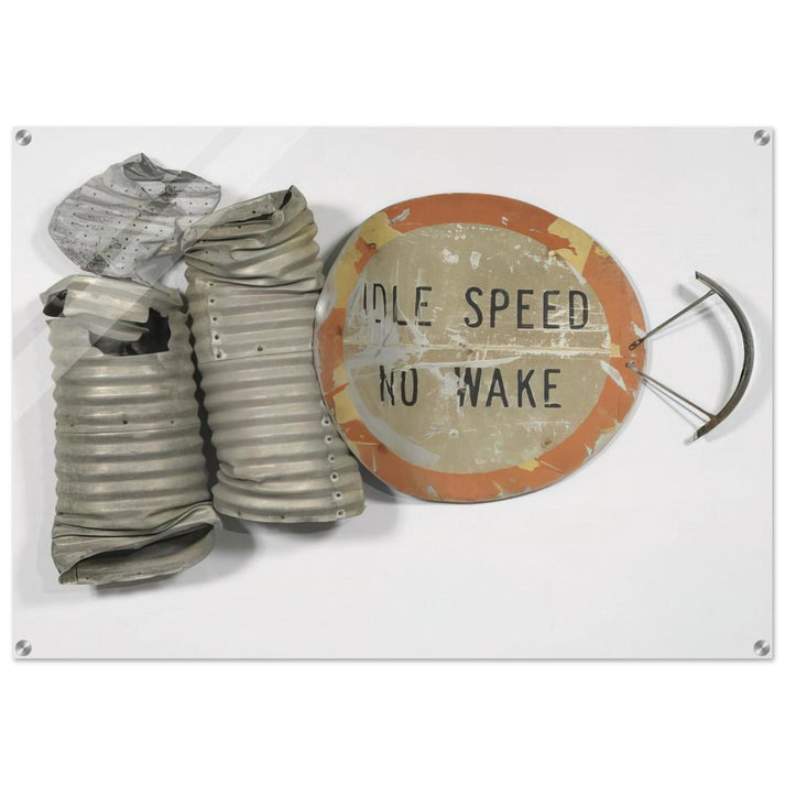 NO WAKE GLUT 1986 - Robert Rauschenberg Acrylic Print - 70x100 cm / 28x40″ inches | Robert Rauschenberg Wall Art | Robert Rauschenberg Prints