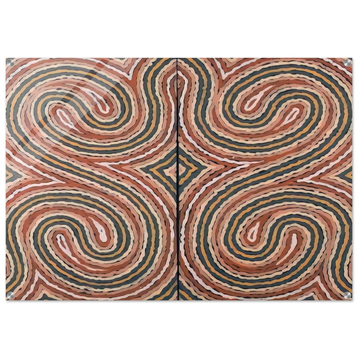 Worm Dreaming - 1999 - Clifford Possum Tjapaltjarri Acrylic Print - 70x100 cm / 28x40″ inches