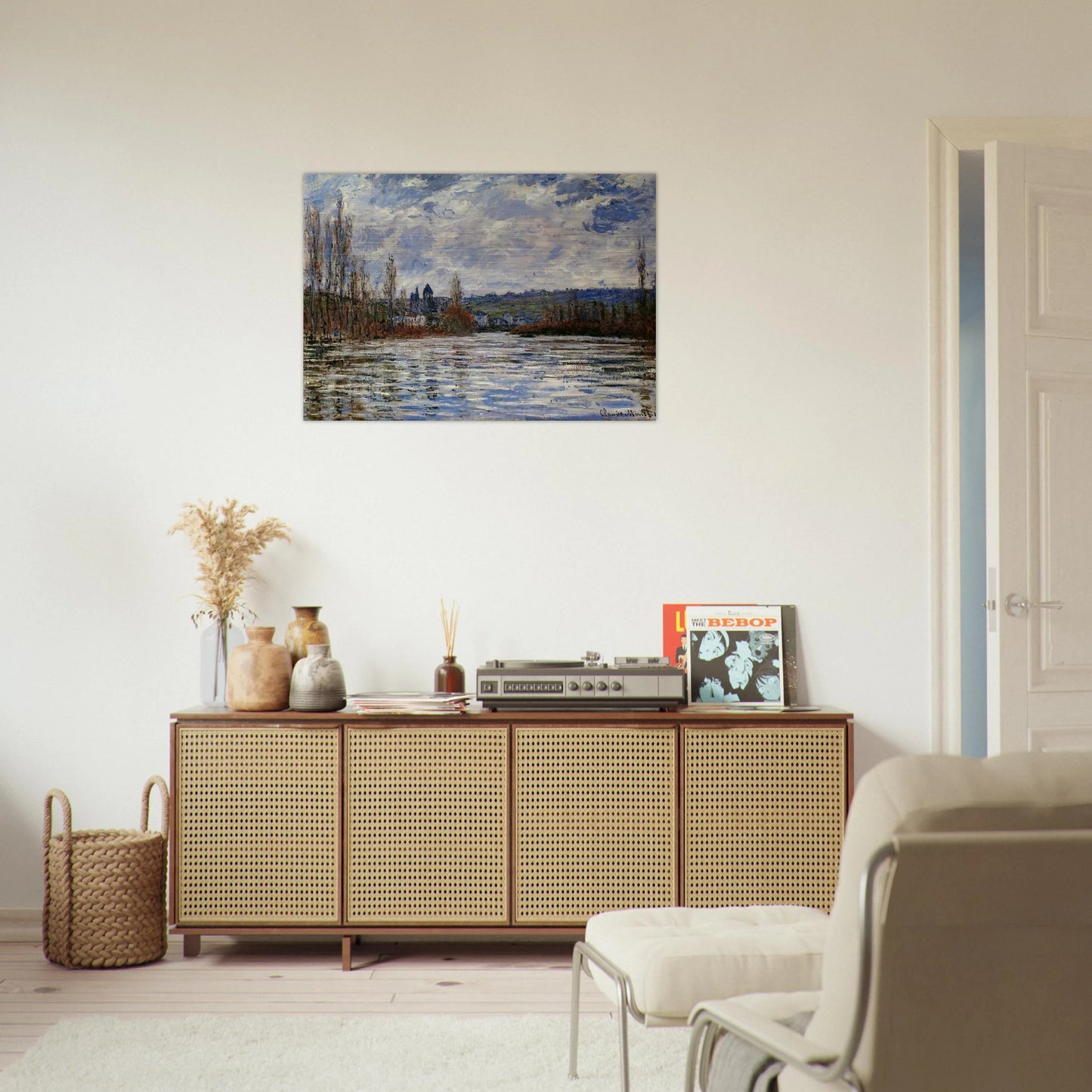 Flood of the Seine at Vetheuil - claude monet Brushed Aluminum Print - 70x100 cm / 28x40 inches | claude monet Aluminum Print | claude monet Prints