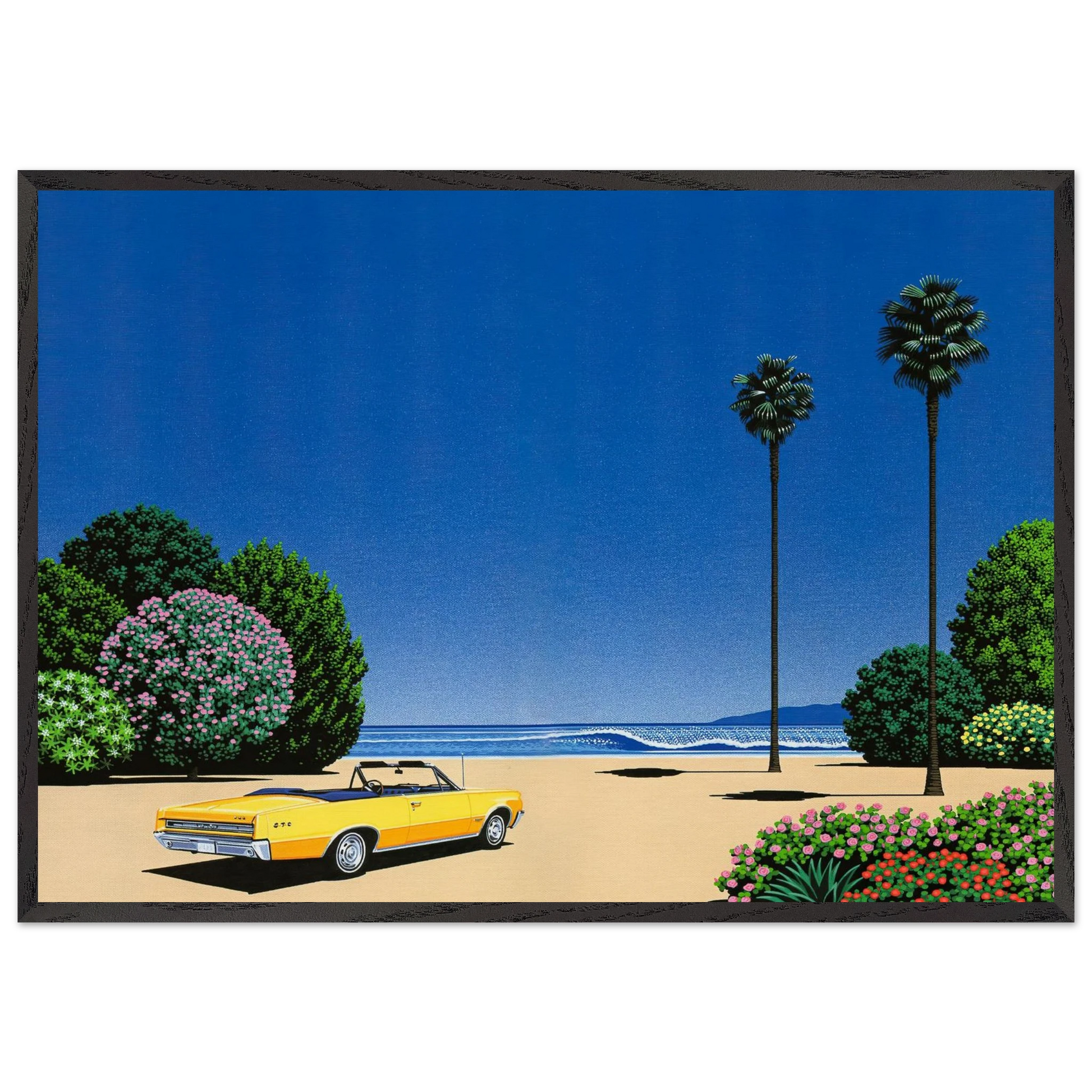 Sweet Breeze Alt Coastline at Lovers Point - Hiroshi Nagai Framed Art Print – Black Wooden Frame - Default Title - -Framed Art Print