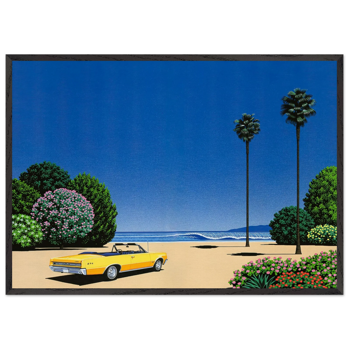 Sweet Breeze Alt Coastline at Lovers Point - Hiroshi Nagai 70x100 cm / 28x40 inches Framed Art Print – Black Wooden Frame