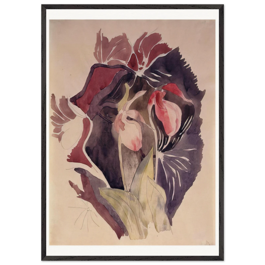 Wild Orchids - 1920 - Charles Demuth Framed Art Print – Black Wooden Frame - Default Title - -Framed Art Print