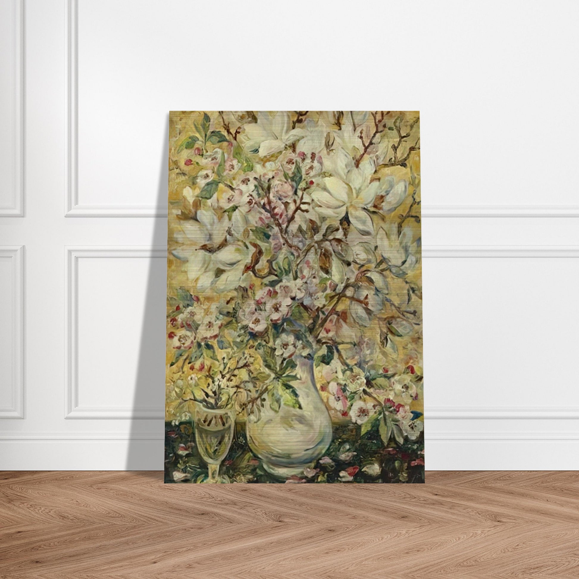 Flower vase - Post-Impressionism - Natalia Goncharova Brushed Aluminum Print - 70x100 cm / 28x40 inches | Natalia Goncharova Aluminum Print | Natalia Goncharova Prints