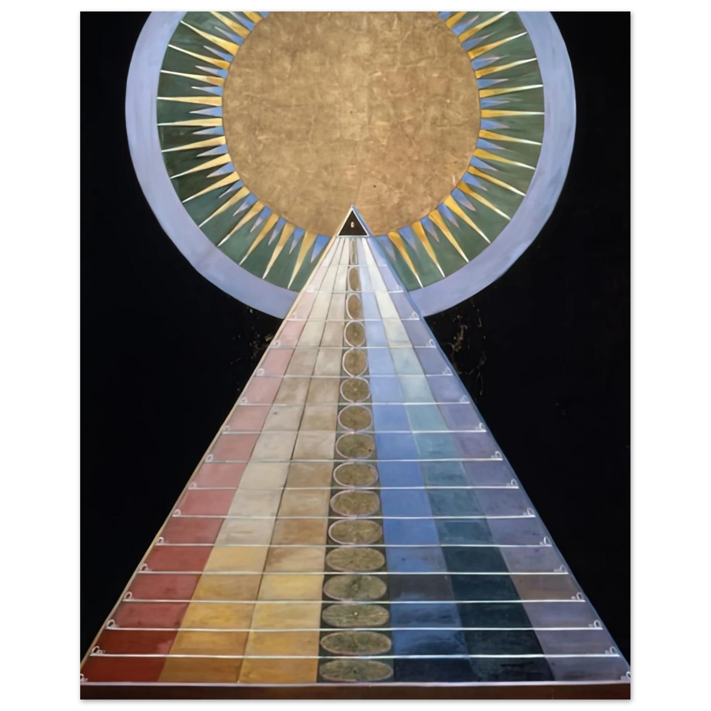 Hilma af Klint - ALTAR PAINTING 1915 Wall art - 70x100 cm / 28x40 Inches - Premium Wooden Framed Poster With Fine Art Paper - White frame