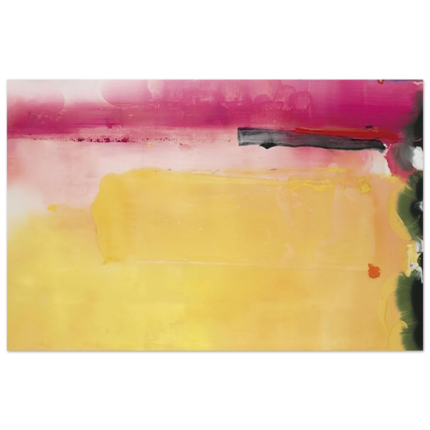 Helen Frankenthaler - Black-Eyed Susan - 1988 Wall art - A1 (59.4 x 84.1  cm) - Premium Wooden Framed Poster With Fine Art Paper - Black frame