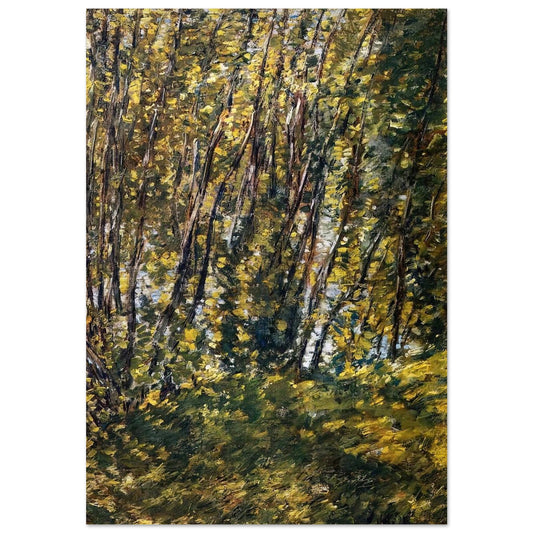Nude in Sunlilt Wood - Childe Hassam Brushed Aluminum Print - 70x100 cm / 28x40 inches | Childe Hassam Aluminum Print | Childe Hassam Prints