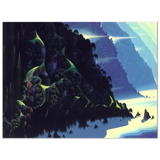 Eyvind Earle - Blue Coastline Fine Art Poster - Default Title