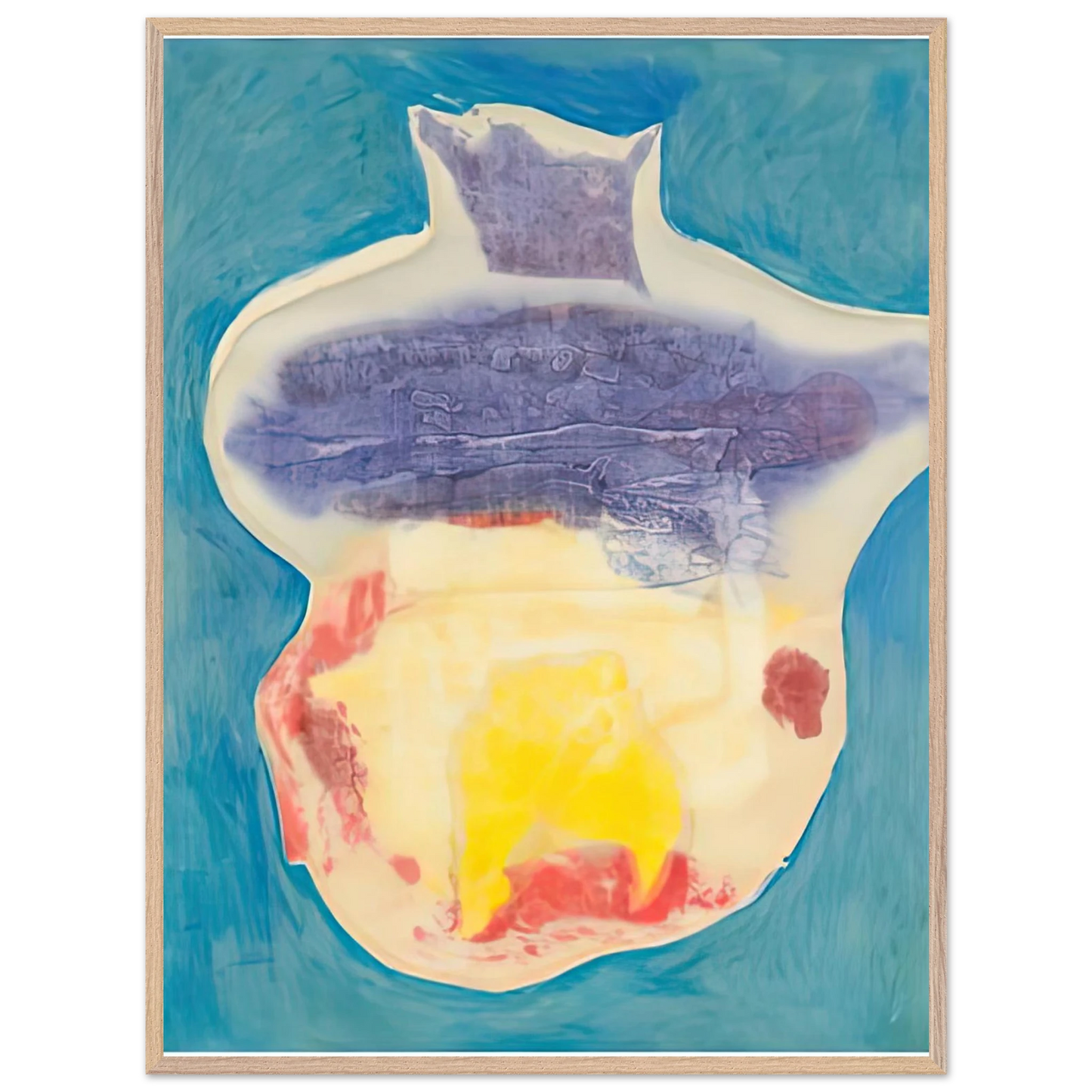Helen Frankenthaler - Narcissus, 1963- Wall Art - 60x80 cm / 24x32 inches - Premium Wooden Framed Poster With Fine Art Paper - Wood frame