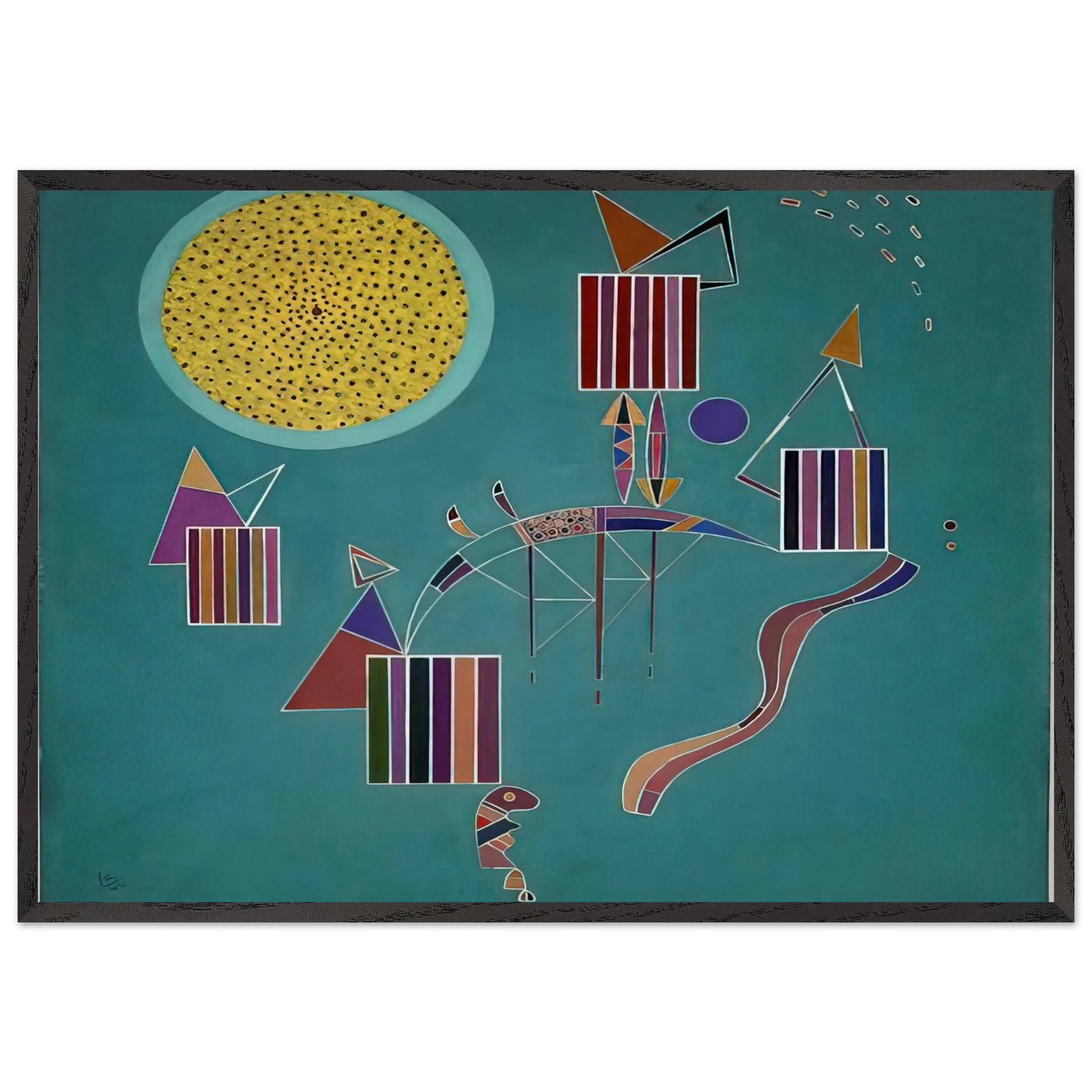 INTIME MESSAGE 1942 - Wassily Kandinsky Framed Art Print – Black Wooden Frame - Default Title - -Framed Art Print