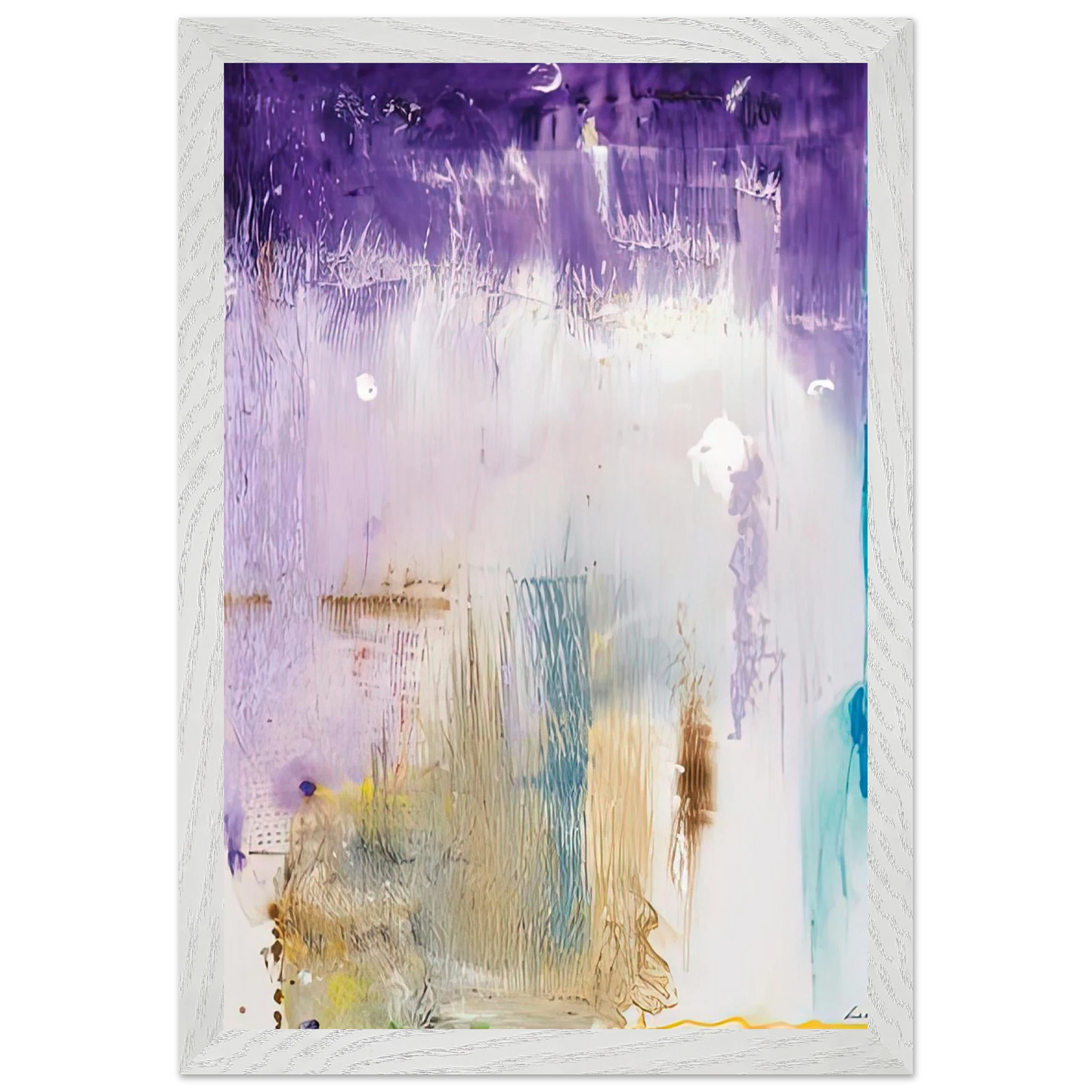 Helen Frankenthaler - Magnet, 1992- Wall Art - 60x80 cm / 24x32 inches - Premium Wooden Framed Poster With Fine Art Paper - White frame