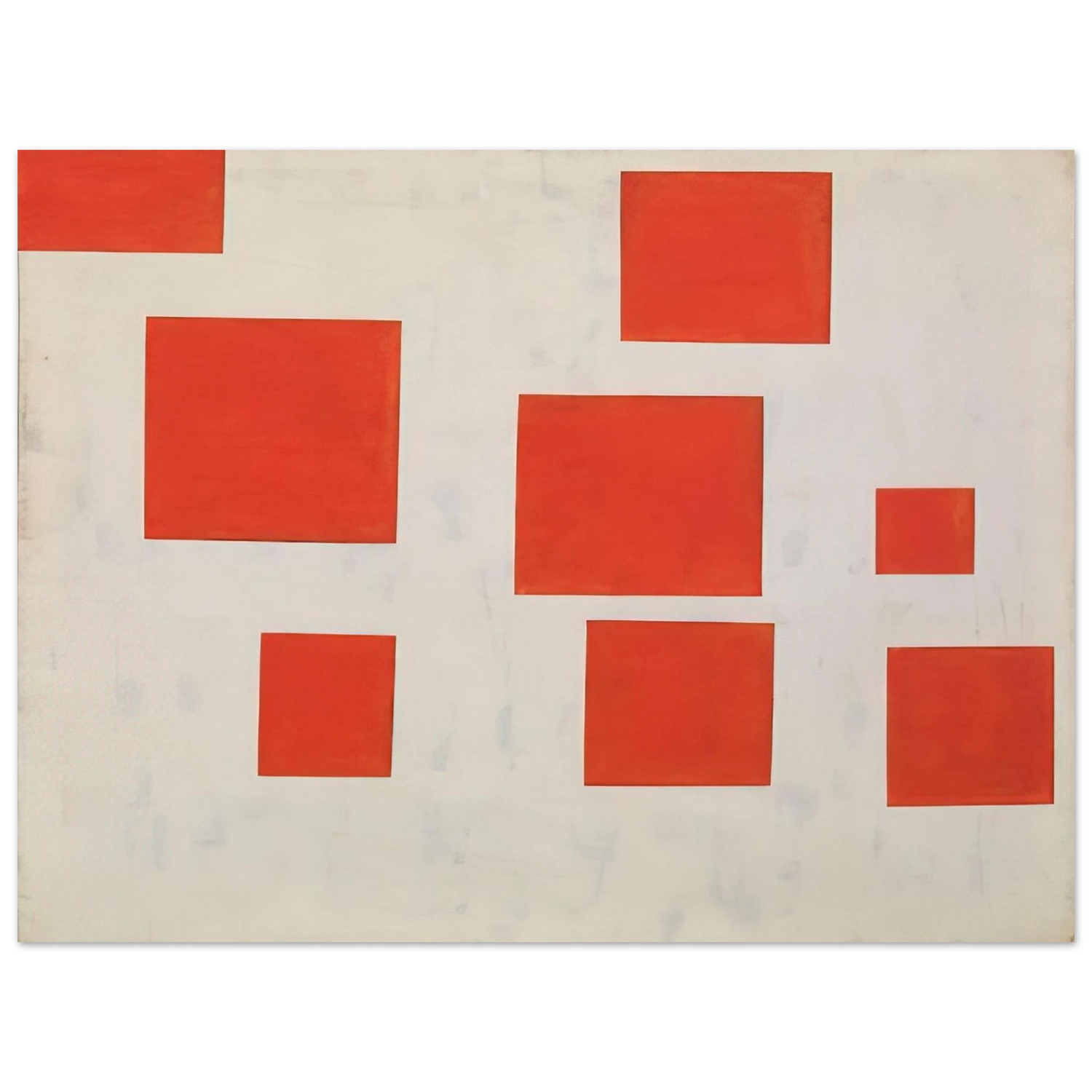 Blinky Palermo - Komposition mit 8 roten Rechtecken Composition with 8 Red Rectangles - 1964 Fine Art Poster - Default Title