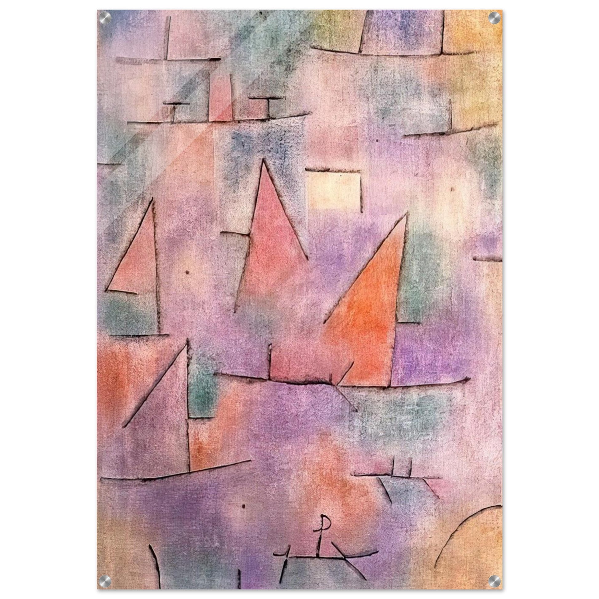 HARBOUR WITH SAILING SHIPS 1937 - Paul Klee Acrylic Print - 70x100 cm / 28x40″ inches