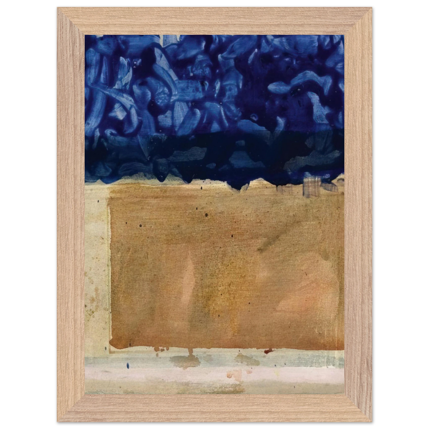 Helen Frankenthaler - Shoreline - 1952 Wall art - 15x20 cm / 6x8 inches - Premium Wooden Framed Poster With Fine Art Paper - Black frame
