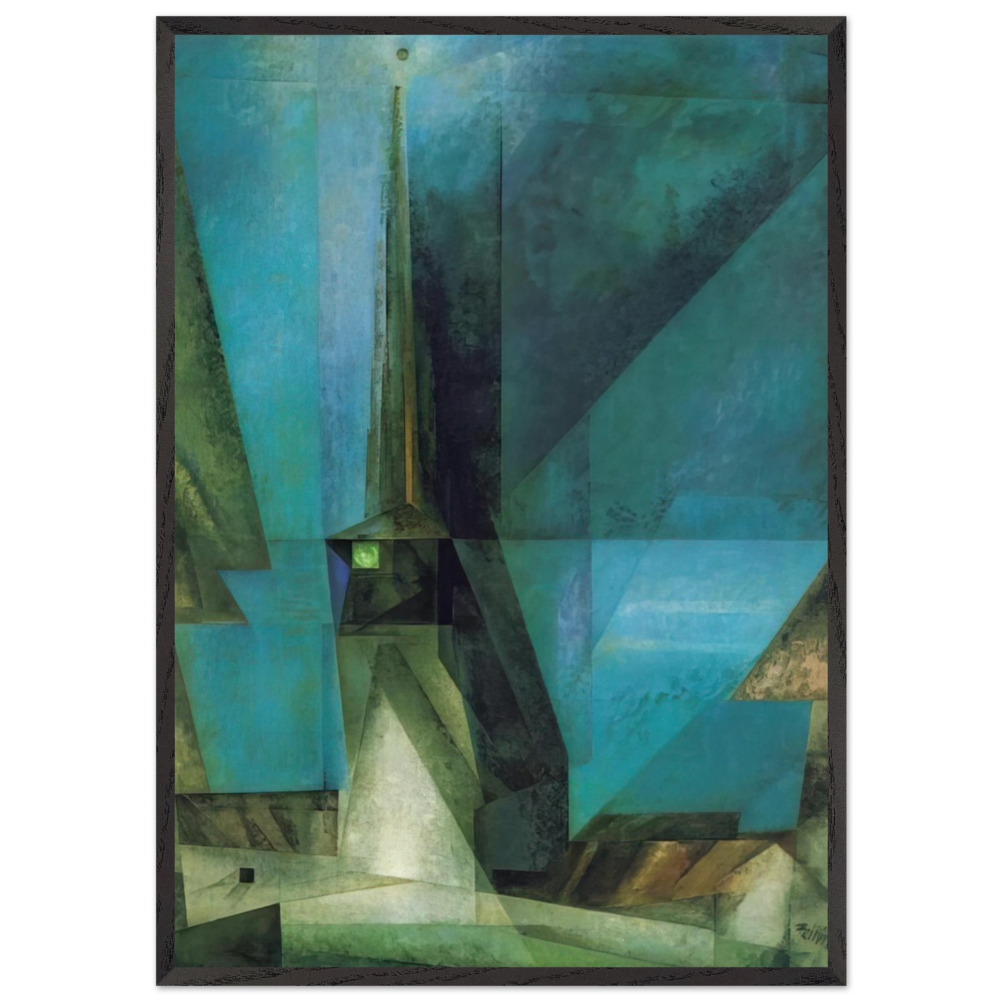 GELMERODA XIII 1936 - Lyonel Feininger Framed Art Print – Black Wooden Frame - Default Title - -Framed Art Print