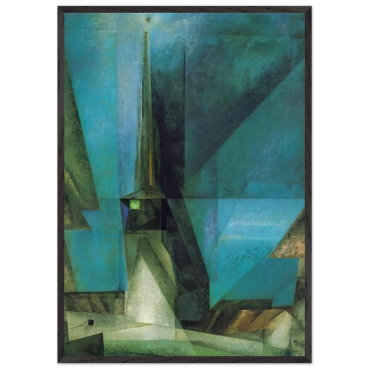 GELMERODA XIII 1936 - Lyonel Feininger Framed Art Print – Black Wooden Frame - Default Title - -Framed Art Print