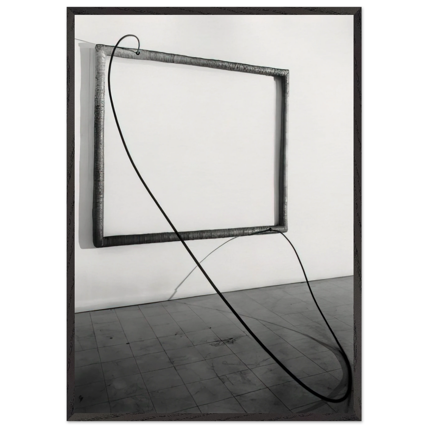 HANG UP 1966 1 - Eva Hesse Framed Art Print – Black Wooden Frame - Default Title - -Framed Art Print