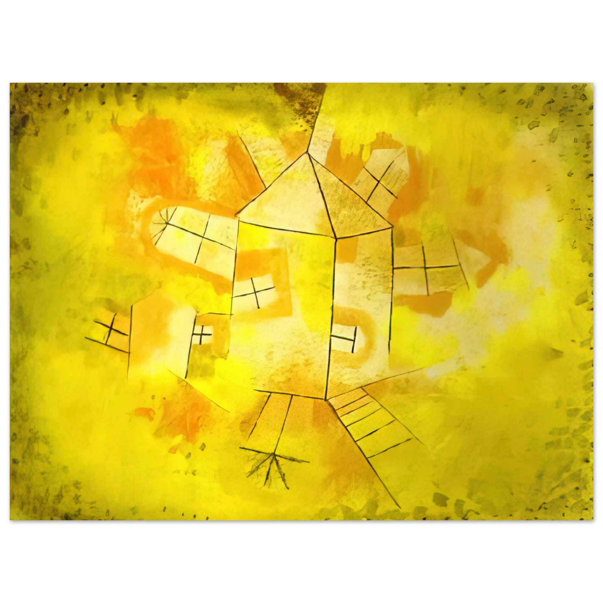 Paul Klee - REVOLVING HOUSE 1921 Fine Art Poster - Default Title