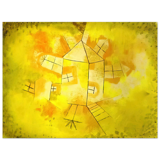 Paul Klee - REVOLVING HOUSE 1921 Fine Art Poster - Default Title