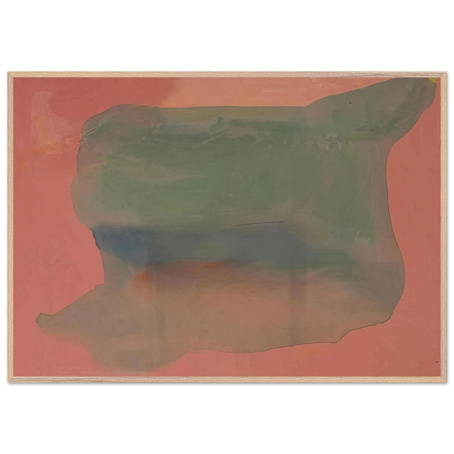 Helen Frankenthaler - Yearning - 1973 Wall art - 70x100 cm / 28x40 inches - Premium Wooden Framed Poster With Fine Art Paper - Black frame