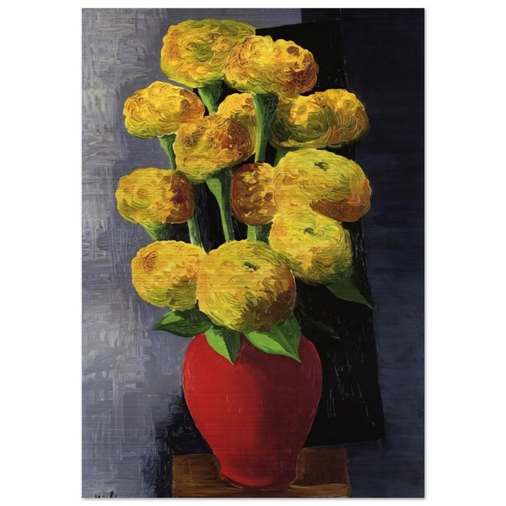 FLOWERS AND SHELLS 1919 - Moise Kisling Brushed Aluminum Print - 70x100 cm / 28x40 inches | Moise Kisling Aluminum Print | Moise Kisling Prints