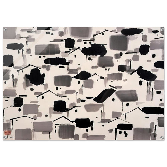 Home of Man - 1999 - Wu Guanzhong Acrylic Print - 70x100 cm / 28x40″ inches