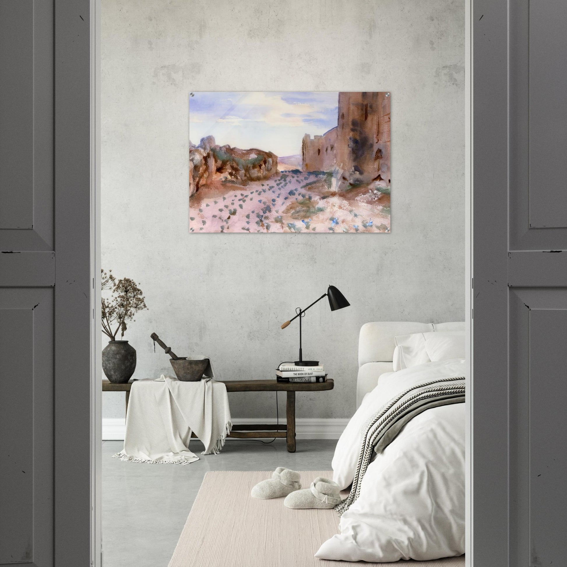 Fortress, Roads and Rocks - John Singer Sargent Acrylic Print - 70x100 cm / 28x40″ inches