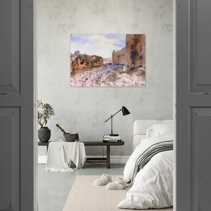 Fortress, Roads and Rocks - John Singer Sargent Acrylic Print - 70x100 cm / 28x40″ inches