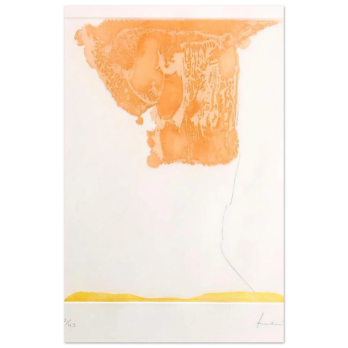 Helen Frankenthaler - Pranzo Italiano - 1973 Wall art - 13x18 cm / 5x7 inches - Premium Wooden Framed Poster With Fine Art Paper - Wood frame
